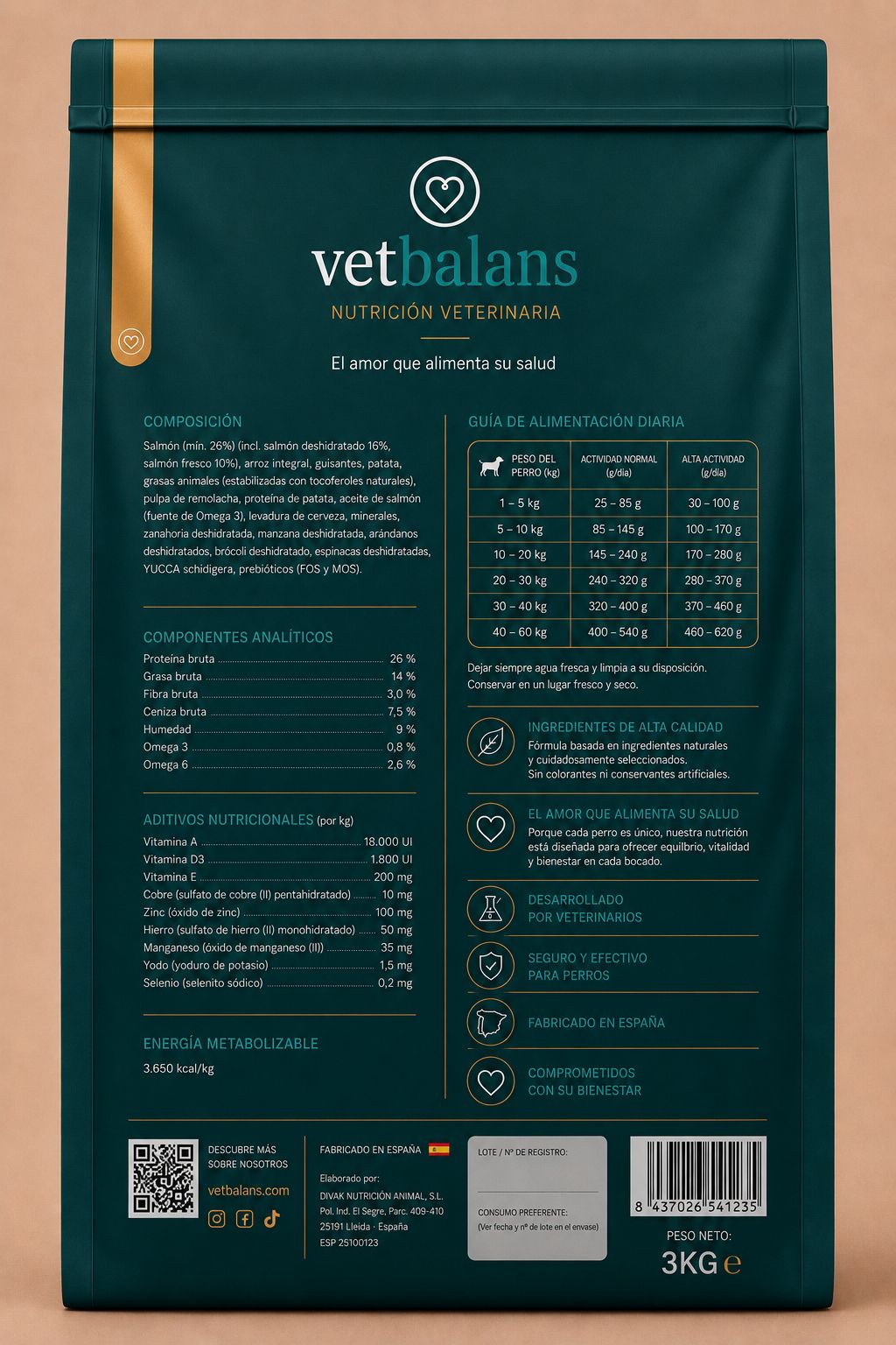 Vetbalans Adult Salmon Low Grain 3 kg